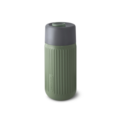 Black+Blum Travel Cup Glass 0.34Ltr Grey/Olive